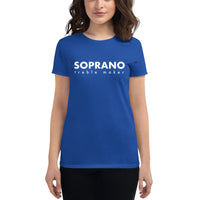 Women's Fashion Fitted Short Sleeve Tee - Soprano treble maker