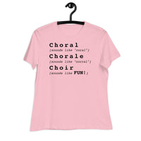 Women's Relaxed Fit Short Sleeve Tee - choral chorale choir