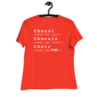 Women's Relaxed Fit Short Sleeve Tee - choral chorale choir